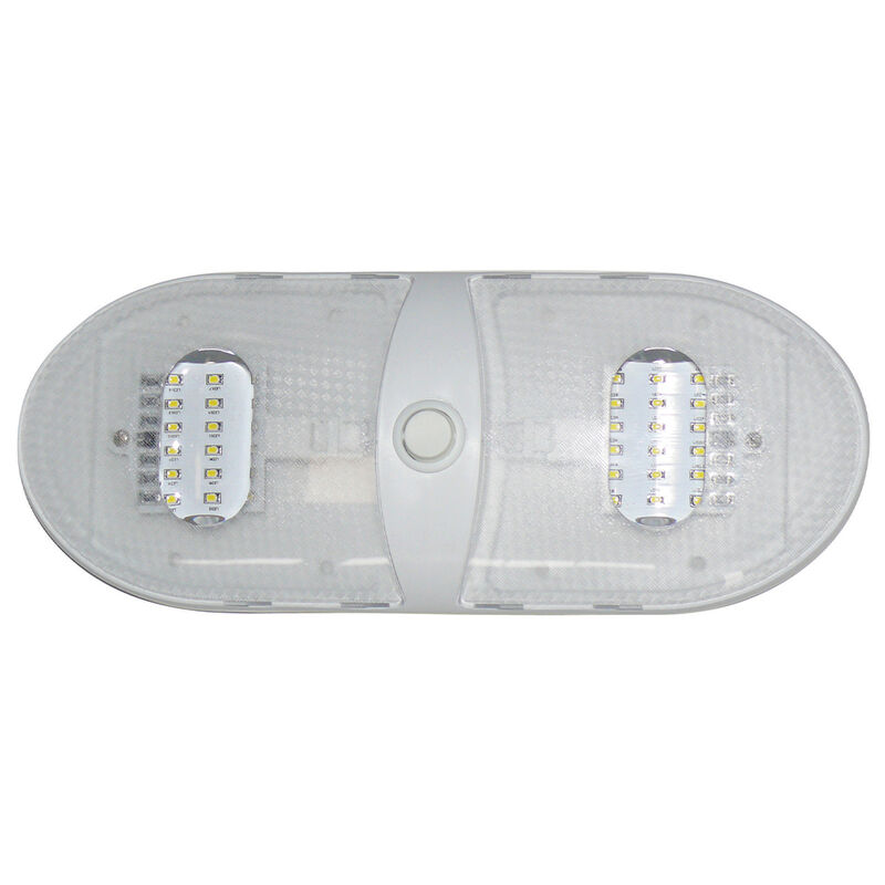 Valterra DG91430VP Slim Line Double Dome Overhead LED Light image number 1