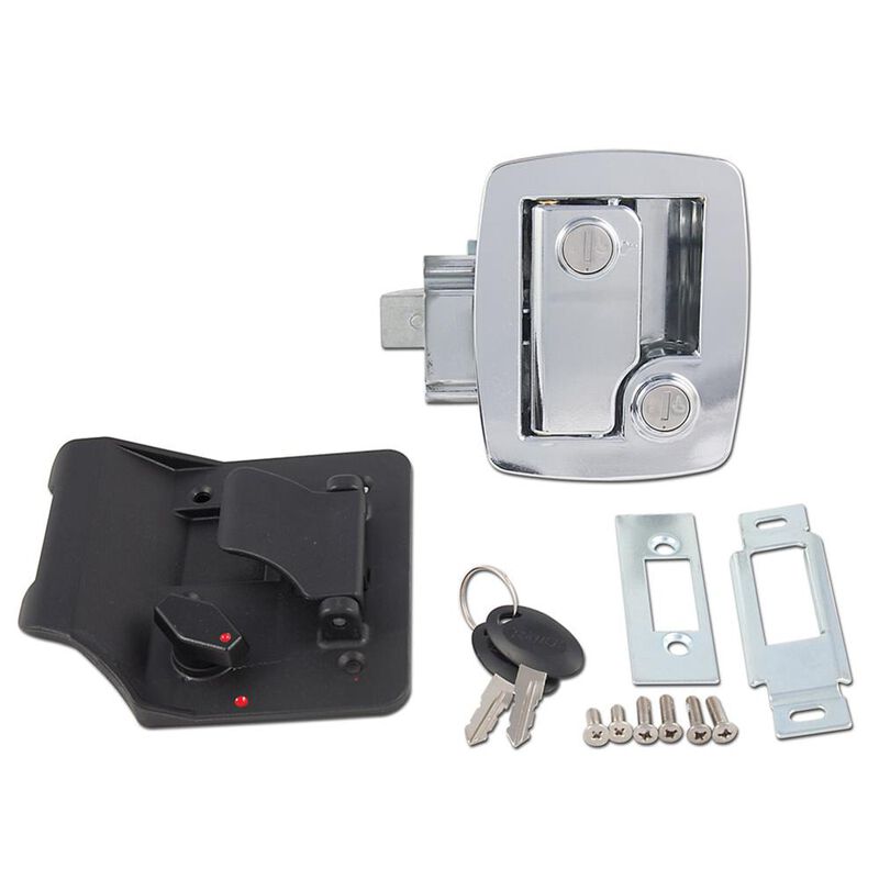 Bauer Travel Trailer Lock with Keys - Chrome image number 1