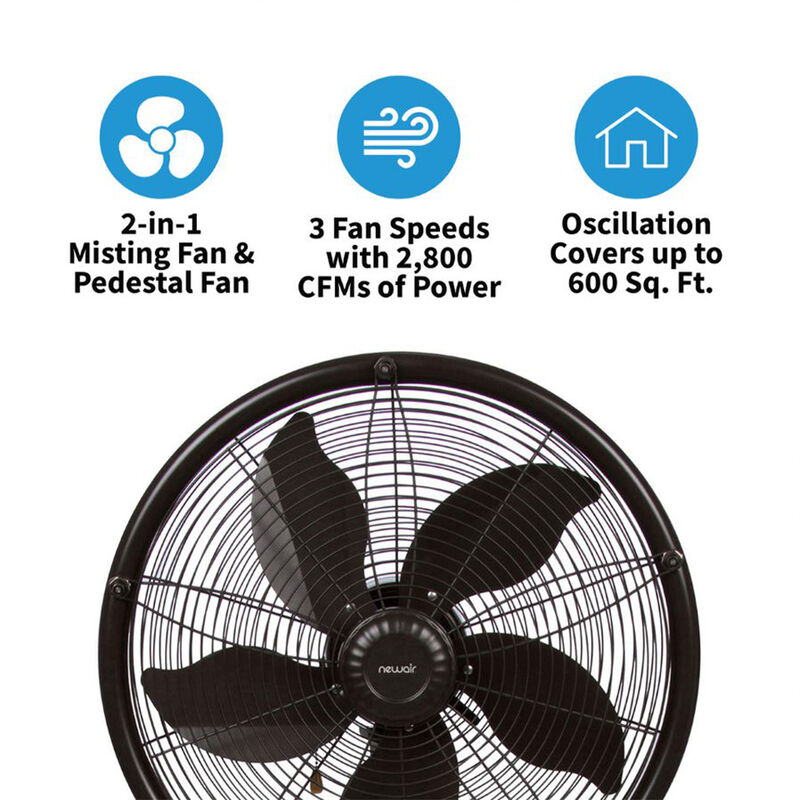 NewAir Outdoor Misting Fan and Pedestal Fan Combination image number 3