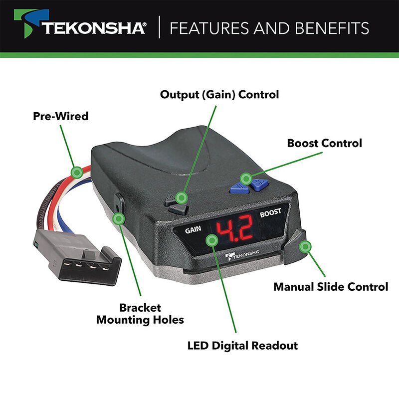 Tekonsha Brake-Evn Electric Trailer Brake Controller, Proportional image number 3