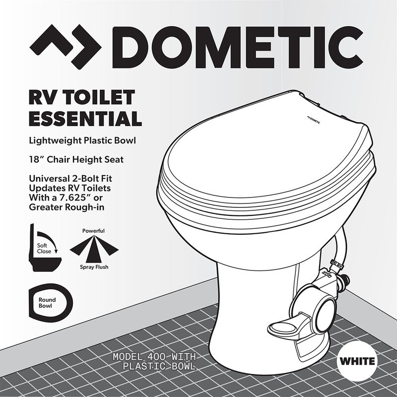 Dometic Model 400 Essential RV Toilet, Standard Height image number 3