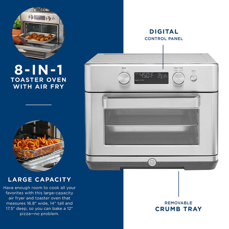 GE Digital Air Fryer 8-in-1 Toaster Oven image number 8