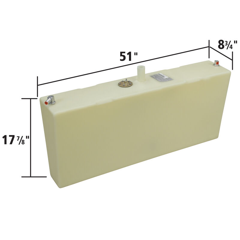 Moeller Port Side Fuel Tank, 24 gal., 8.75"W x 51"L x 17.88"D image number 2