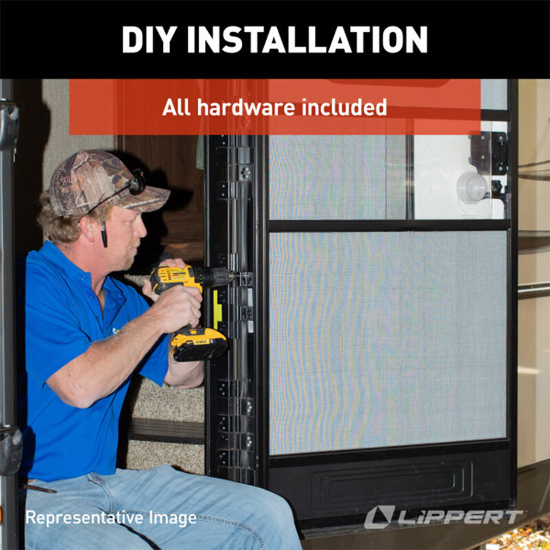 Lippert Friction Hinge Kit for RV Entry Doors - Black image number 5