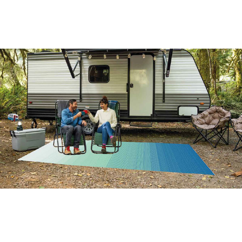 Venture Forward Reversible RV Patio Mat w/ Carry Bag, Ombre image number 2