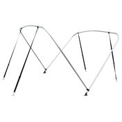 Shademate Bimini Top 2-Bow Aluminum Frame Only, 5'6"L x 42"H, 61"-66" Wide