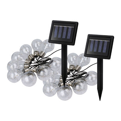 Solar Powered 64" LED String Lights, 2 Pack