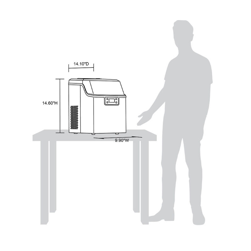 Newair Countertop Frozen Fall Clear Ice Maker image number 24