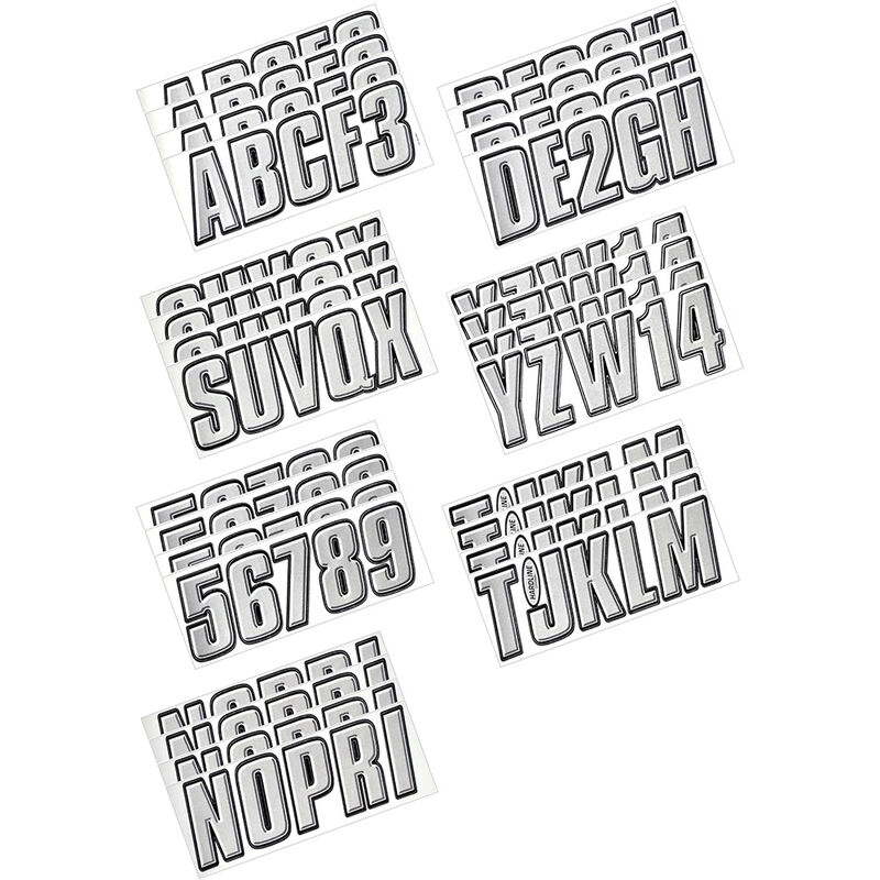 Hardline 800 Series 3" Letter/Number Kit, Solid w/Black Outline image number 3