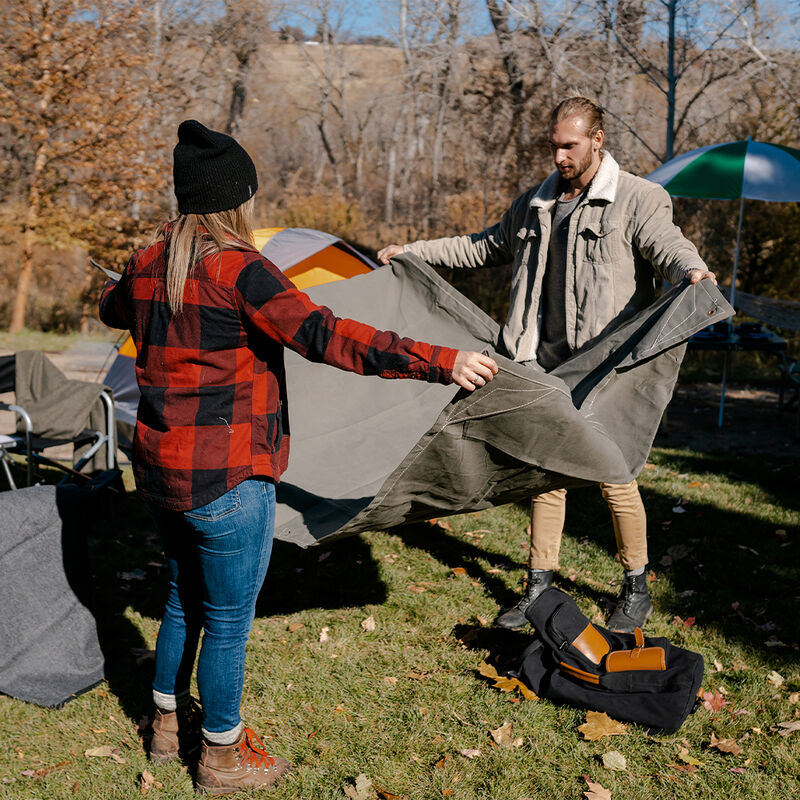 Stansport Heavy-Duty Canvas Tarp, 6' x 8', Olive Drab Green image number 4
