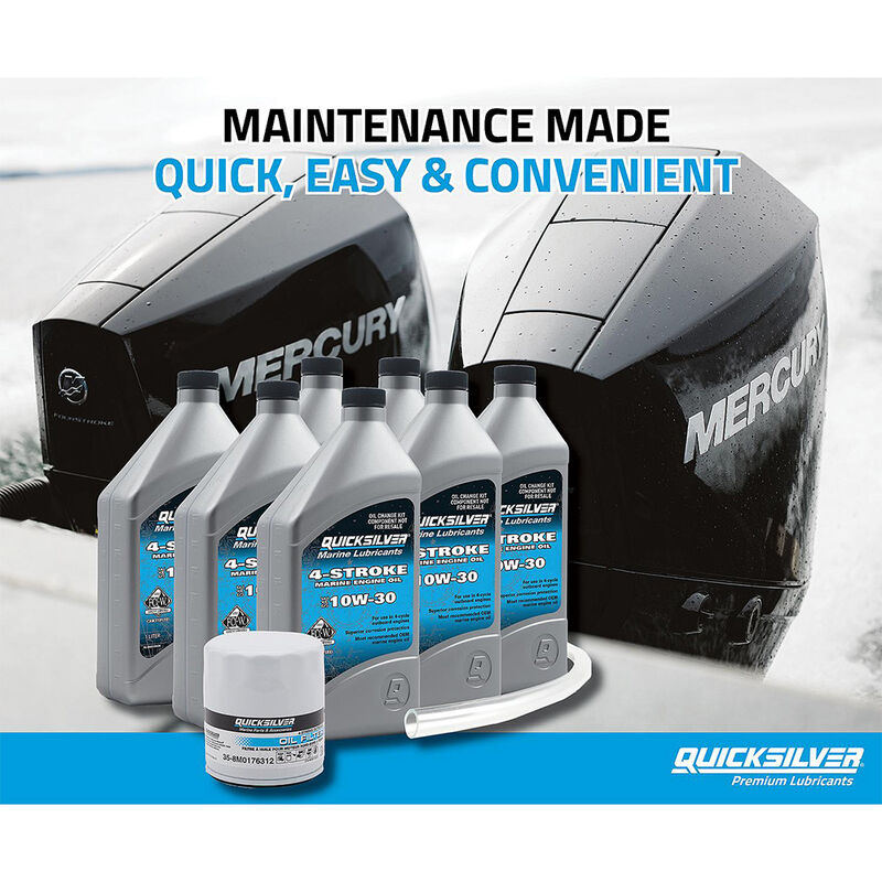 Quicksilver Oil Change Kit, 10W-30, Mercury V6/V8 4-Stroke Engines image number 2