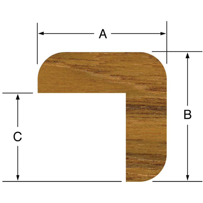 Whitecap Teak Large "L" Molding image number 1