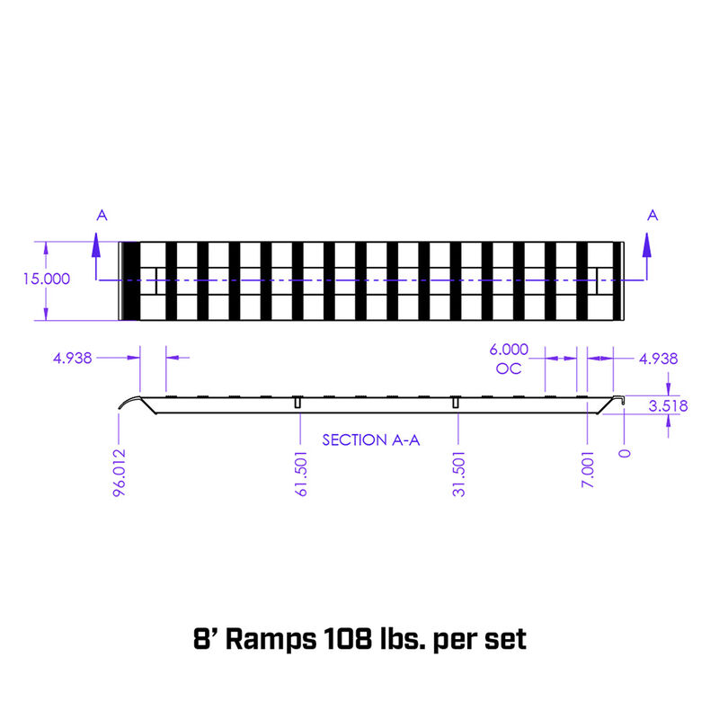 Gen-Y Hitch 6' Aluminum Loading Ramps, Pair image number 6