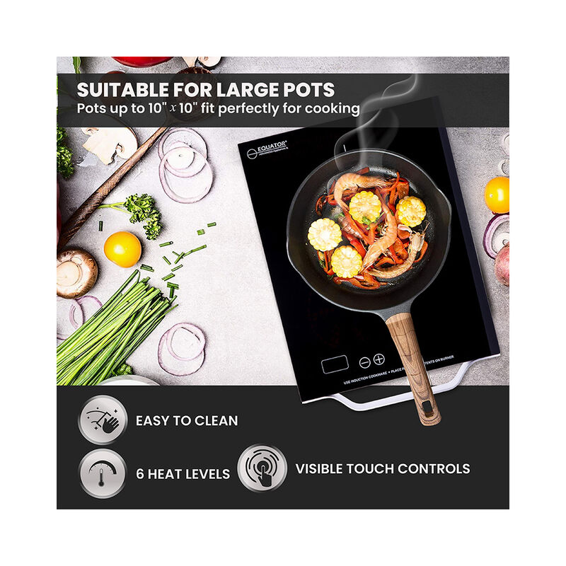 Equator PIC 100 Portable 11" Single-Burner Induction Cooktop with Handle, Copper image number 6