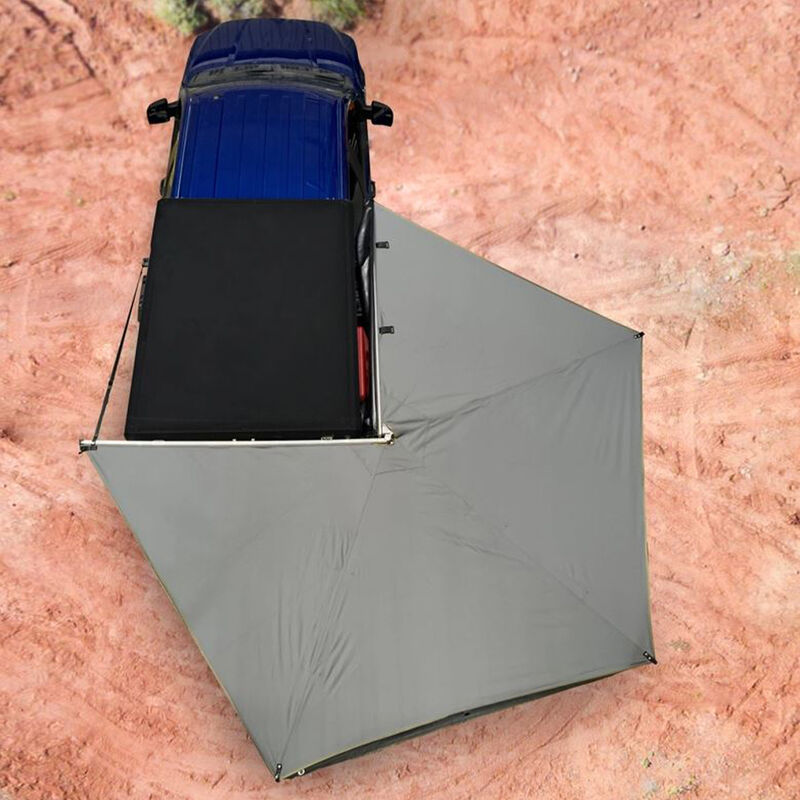 Overland Vehicle Systems Nomadic 270 LT Awning with Wall 1, 2, and Mounting Brackets, Passenger Side, Dark Gray image number 1