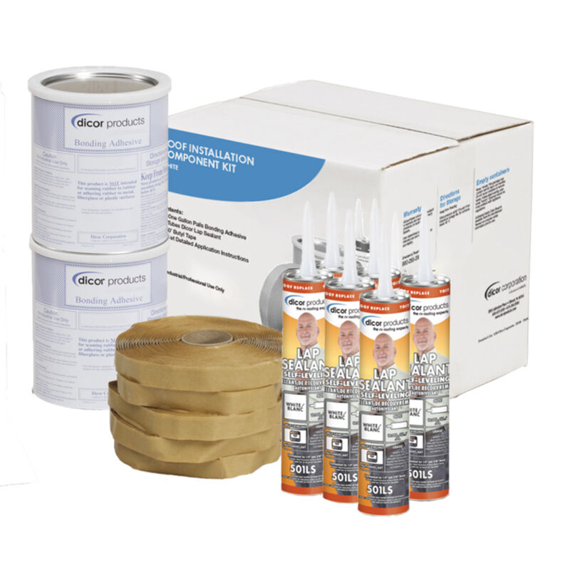 Dicor Installation Kit for EPDM and TPO Roofing, Ivory image number 1