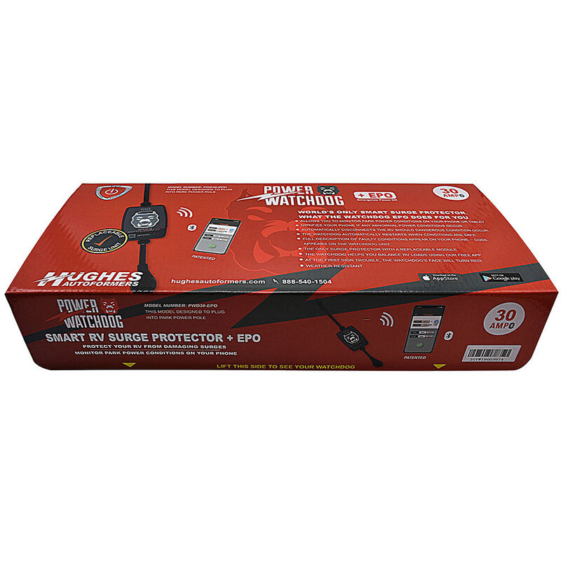 30 Amp Hughes Autoformer Power Watchdog Bluetooth Portable Surge Protector image number 3