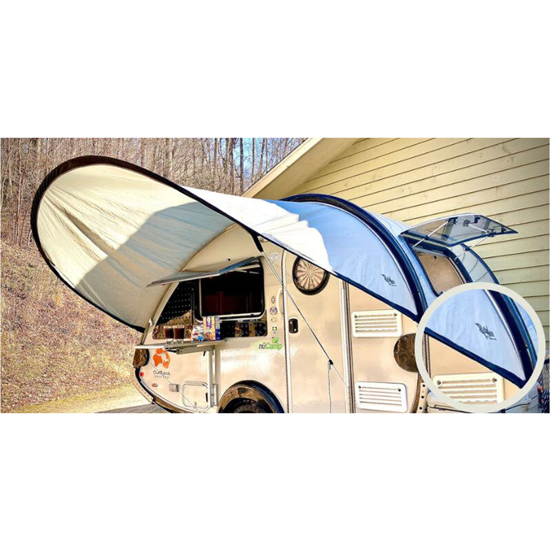 PahaQue Wilderness NuCamp T@B 320 Trailer Visor, Silver w/Black Trim image number 2