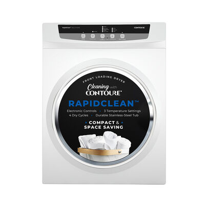 CONTOURE 24" Stackable Front-Load Electric Dryer, White &ndash; Camping World Exclusive!