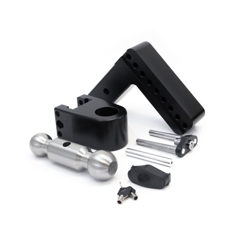 Weigh Safe Black 180 Hitch w/ SS Combo Ball 8" Drop for 2.5" Shank w/Hitch Pin Lock image number 2
