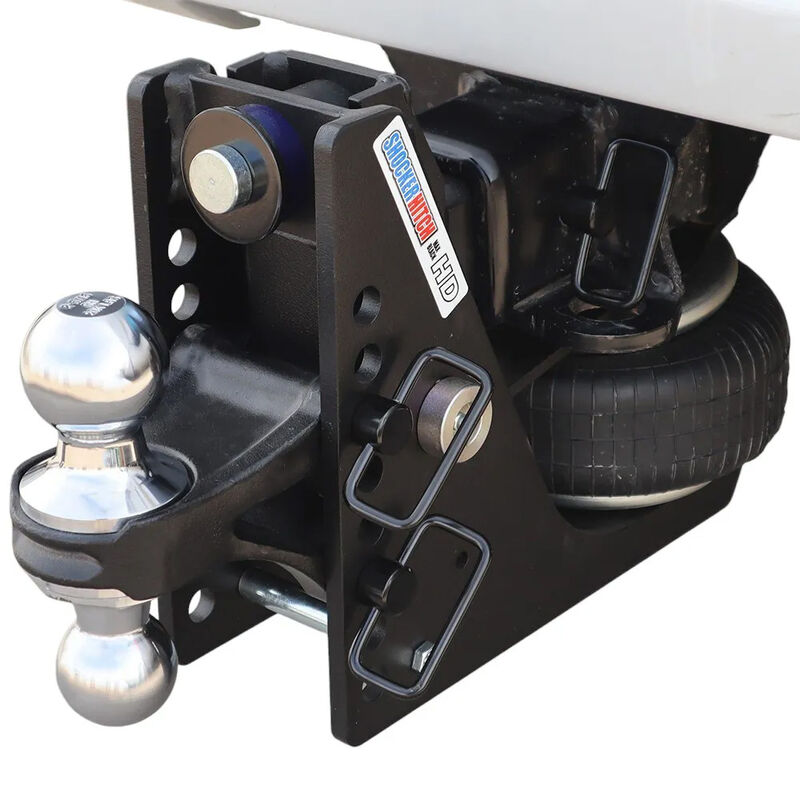 Shocker Hitch HD Max Air Ride Receiver Hitch, Fits 2-1/2" Hitch, Combo 2" and 2-5/16" Chrome Balls image number 1