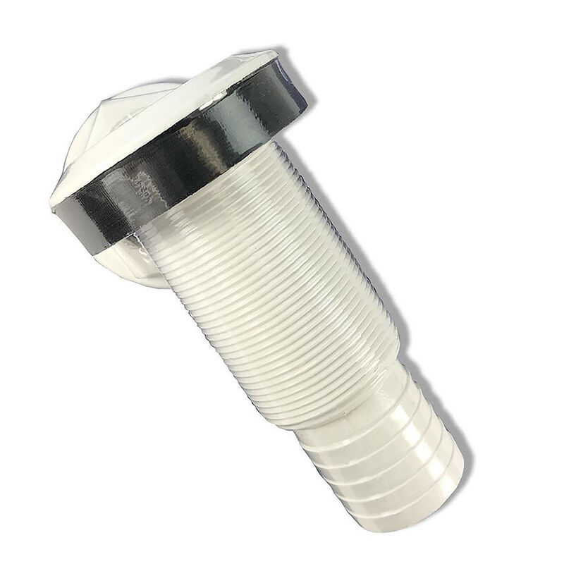 T-H Marine Recessed Flapper Scupper Drain, White/Black Flapper image number 2