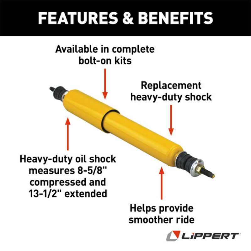 Lippert Heavy-Duty Replacement Shock, Yellow image number 3