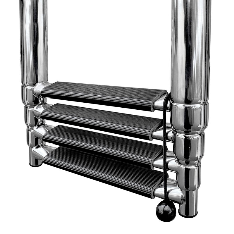 Overton's Top Mounted 4 Step Stainless Steel Folding Swim Platform Ladder image number 2