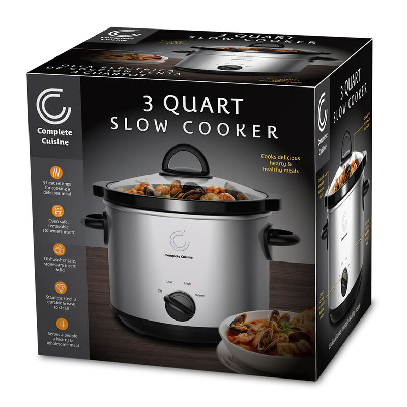 Complete Cuisine 3-Quart Slow Cooker image number 6