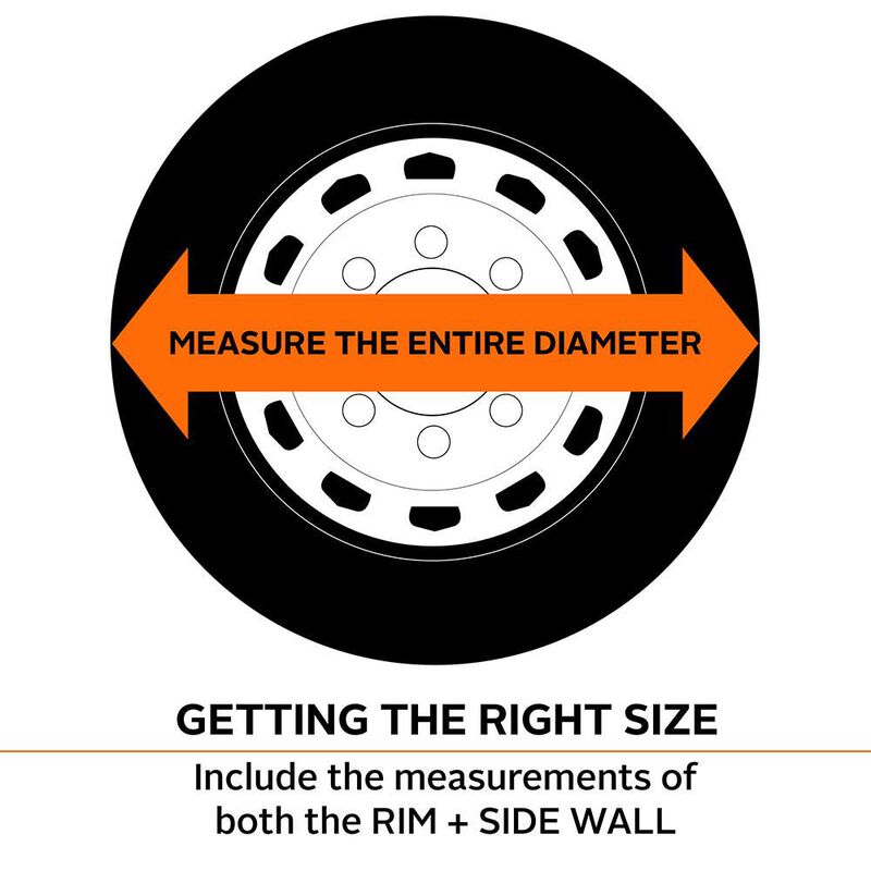 Overdrive RV Dual Axle Wheel Cover, Snow White, XL image number 4
