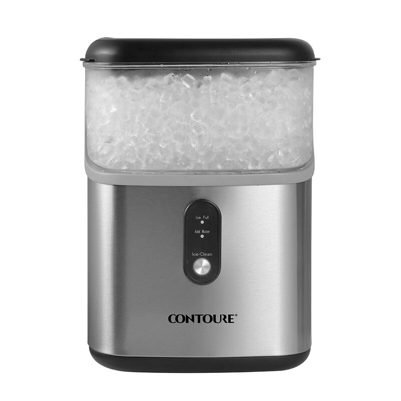 CONTOURE Deluxe 33-lb. Nugget Countertop Ice Maker, Stainless Steel image number 3
