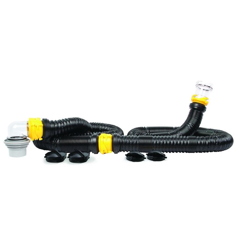 Camco Mega Tough Premium RV Sewer Hose Kit, 20' Black image number 1