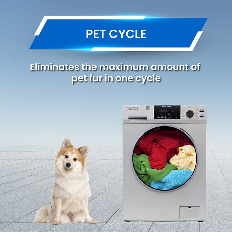 Equator Premium Stackable 15-lb. Washer + 3.5 cu.ft. Vented Digi Dryer, 110V, Silver image number 10