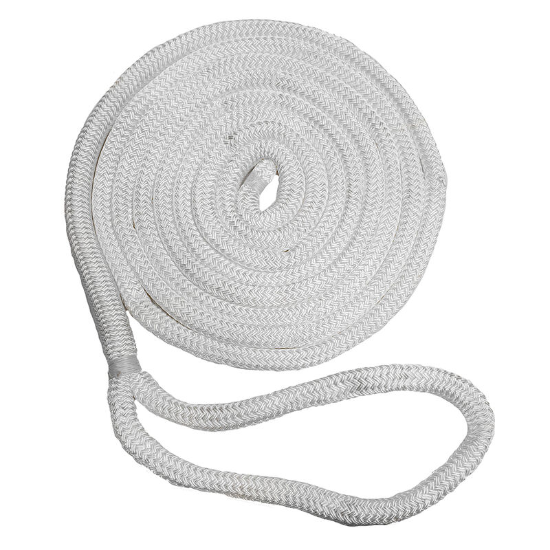 New England Ropes 1/2" x 25' Nylon Double Braid Dock Line - White image number 1