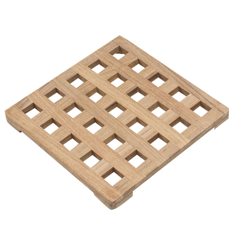 Whitecap Teak Large Trivet, 8" image number 1