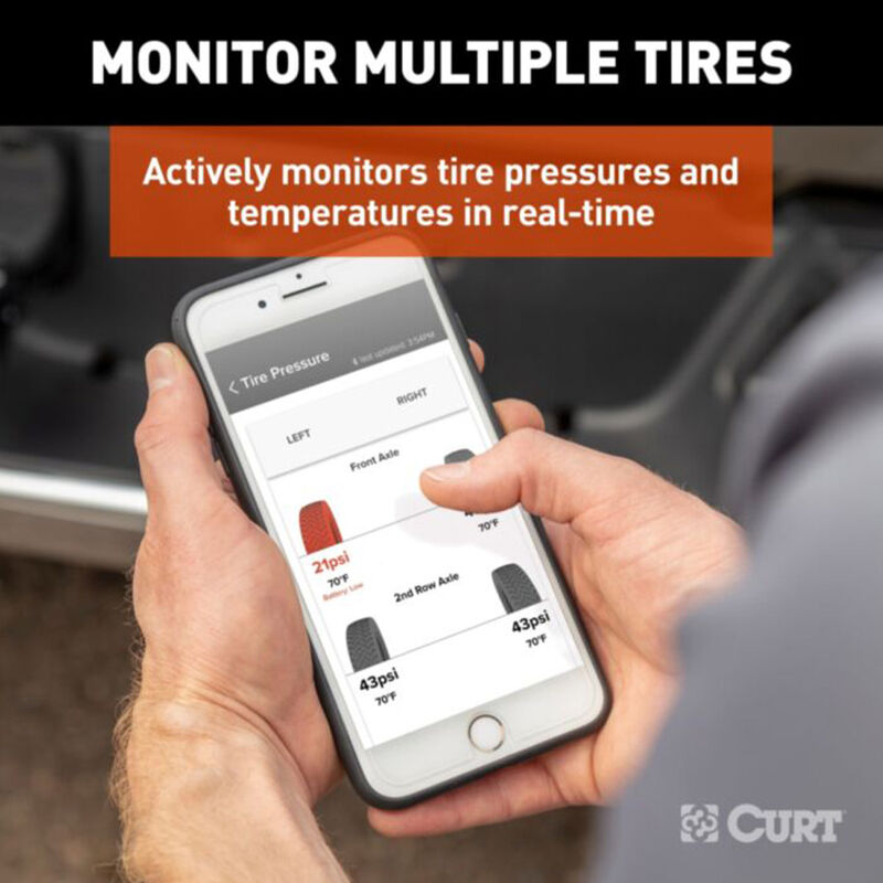 CURT Tire Linc Auto Advanced TPMS Tire Pressure Monitoring System image number 5