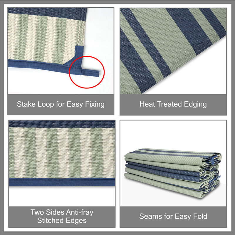 Venture Forward RV Patio Mat w/ Carry Bag, Stripe image number 44