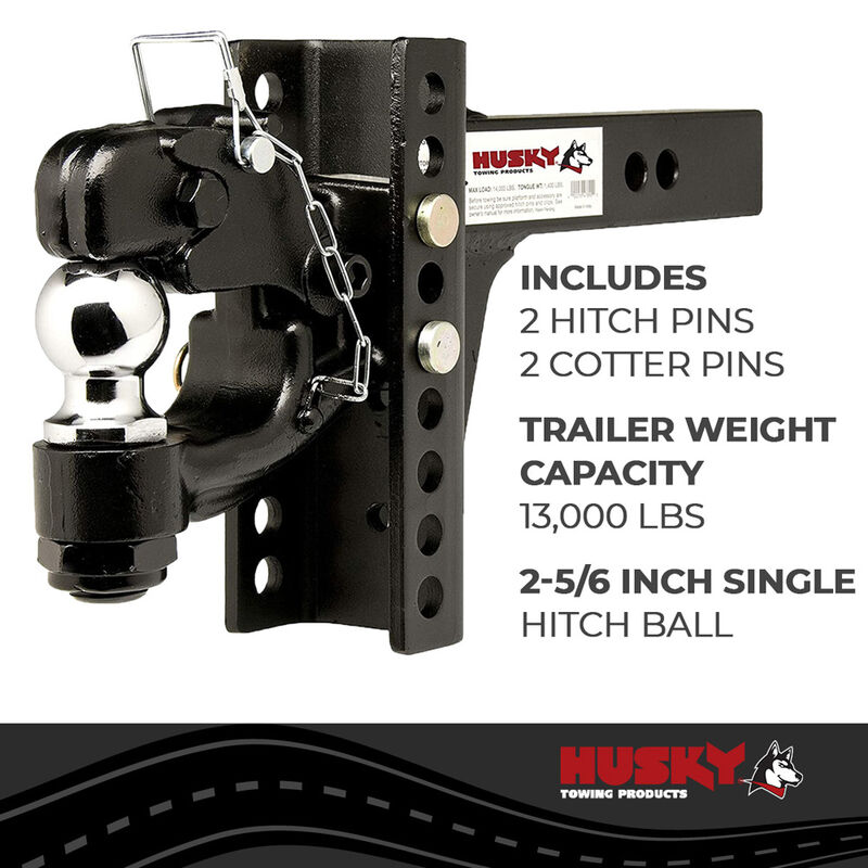 Husky Towing Adjustable Ball Mount and Pintle Combo Kit, 2-5/16" Ball, 13,000 Lb GTW image number 3