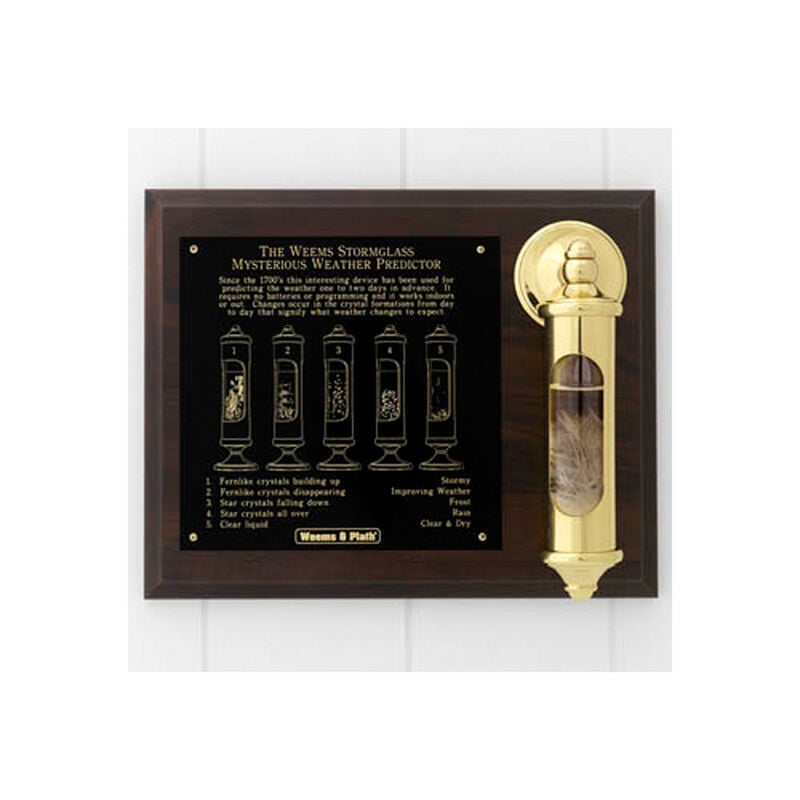Weems & Plath Brass Stormglass & Plaque Set  image number 1