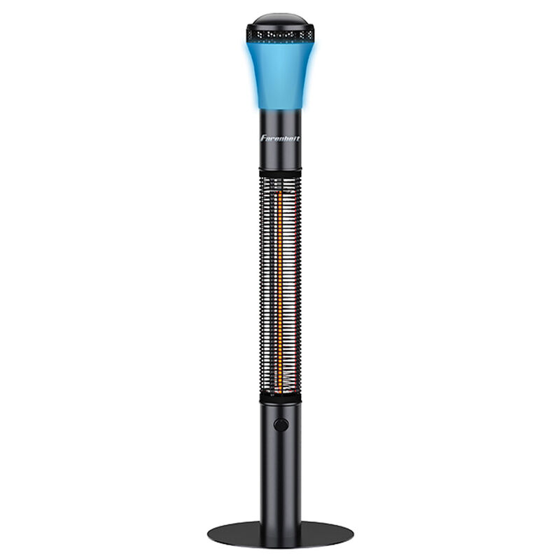 Epsilon 68&rdquo; Electric Infrared Tower Heater with Bluetooth, Silver image number 1