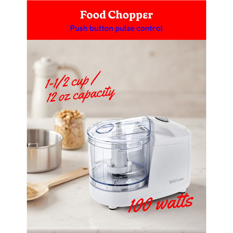 Betty Crocker 2-Piece Kitchen Appliance Combo Set with Hand Mixer and Vegetable Chopper image number 6