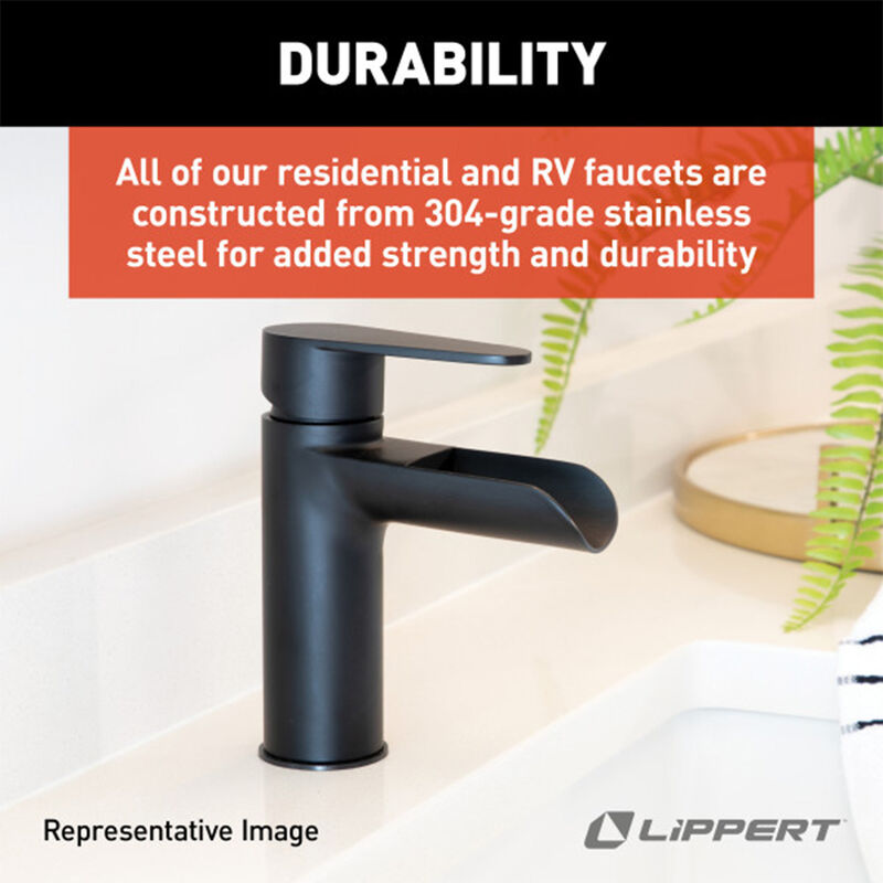 Lippert Flow Max Waterfall Bathroom Faucet - Stainless Steel image number 4