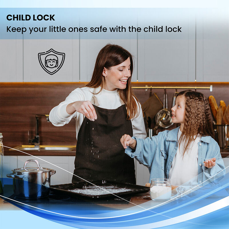 Equator 20" One Induction and One Ceramic Electric Hybrid Cooktop, Black image number 6