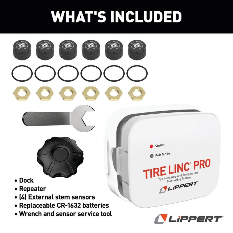 Lippert Tire Linc PRO RV TPMS Tire Pressure Monitoring System, 6-Tire Sensor Kit image number 9
