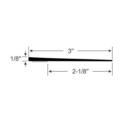 Steele Rubber Products 3" Peel-N-Stick Wiper Seal, 30' long