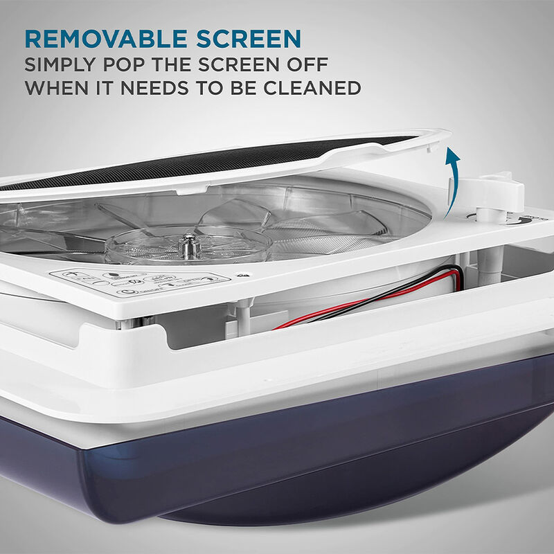 Hike Crew 14" RV Roof Vent Fan with Remote, 10-Speed, Smoked Lid image number 5