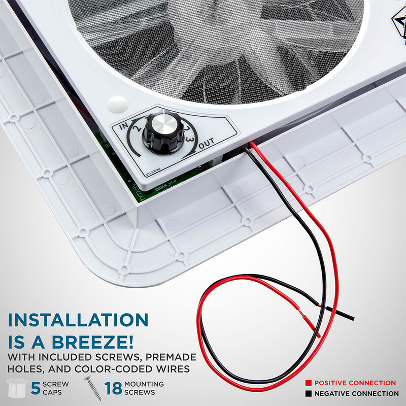 11" Hike Crew Roof Vent Fan, Basic WL image number 4