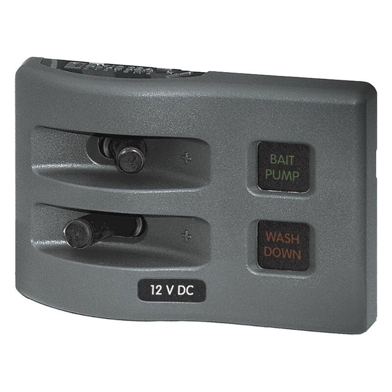 Blue Sea WeatherDeck Waterproof Fuse Panel - 2 Positions, gray image number 1