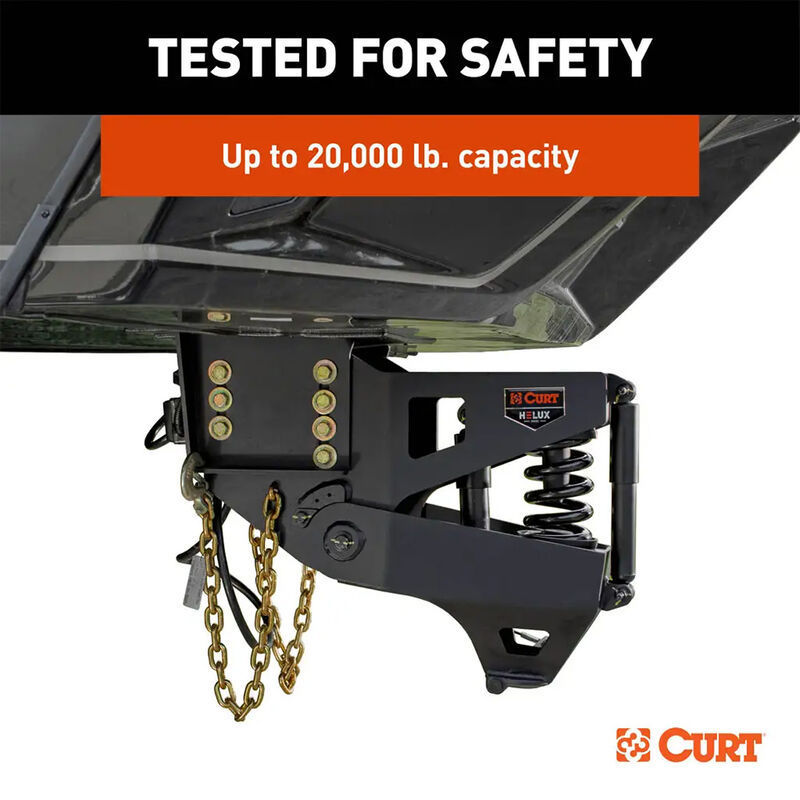 CURT Helux Coil-Spring Gooseneck Pin Box, 5,000 lbs. Pin Weight, 20,000 lbs. Capacity image number 13