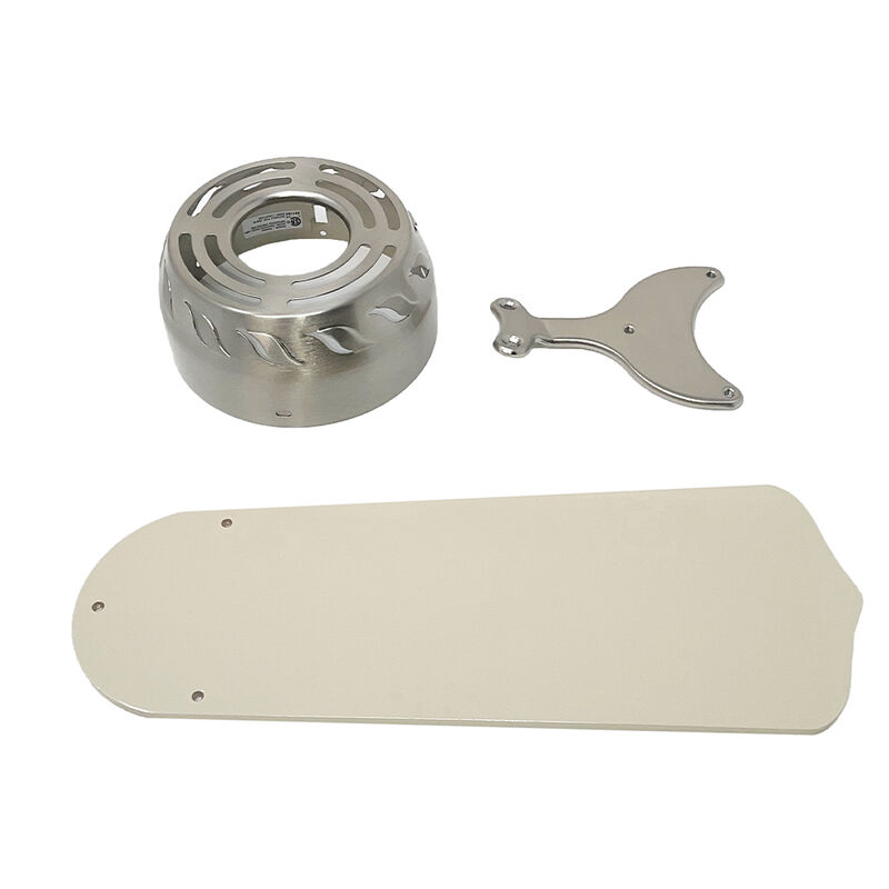 36" 12V Ceiling Fan- Satin Nickel/Almond image number 1